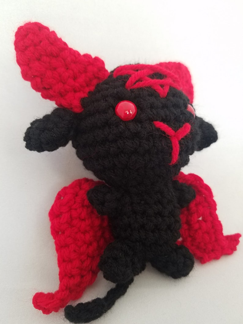 Black Mini Baphomet Doll Crochet Devil Satanic Occult | Etsy