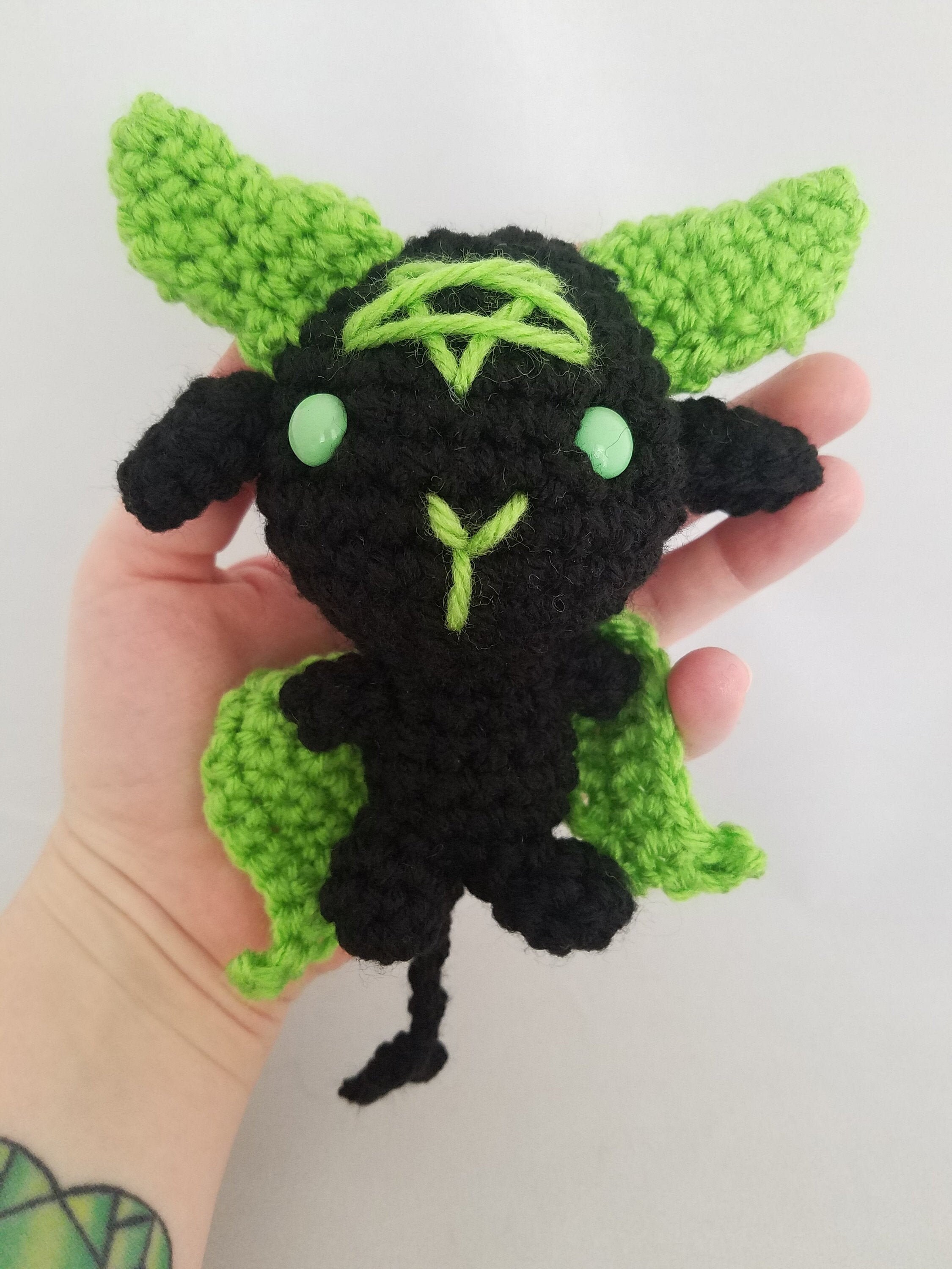 Black Crochet Baphomet Doll Devil Satanic Occult - Etsy