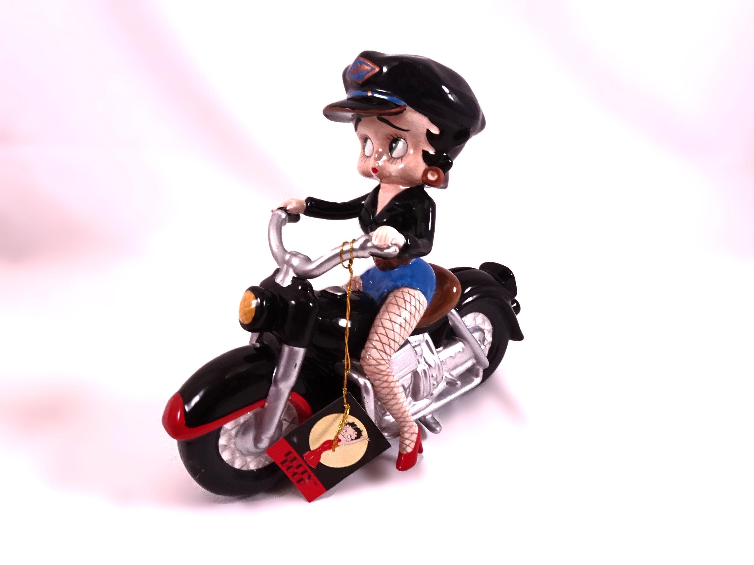 Betty Boop on Motorcycle Figurine - Etsy