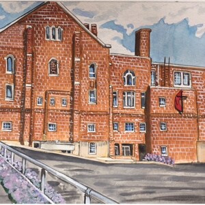 Church painting 8x10 custom watercolor portrait, handpainted building,  Retirement, Christmas gift, birthday, mom gift, wedding, anniversary