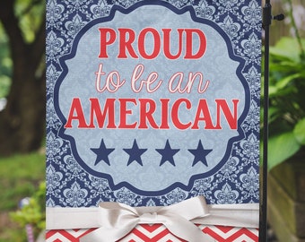 Garden or Mini Garden Flag Patriotic July 4th Memorial Day Veterans Design Garden Flag