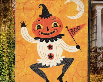 Garden or Mini Flag Halloween Dancing Jack-o-Lantern Johanna Parker Design Garden Flag