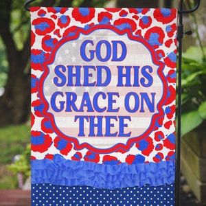 Garden or Mini Garden Flag Patriotic July 4th Fireworks Garden Flag