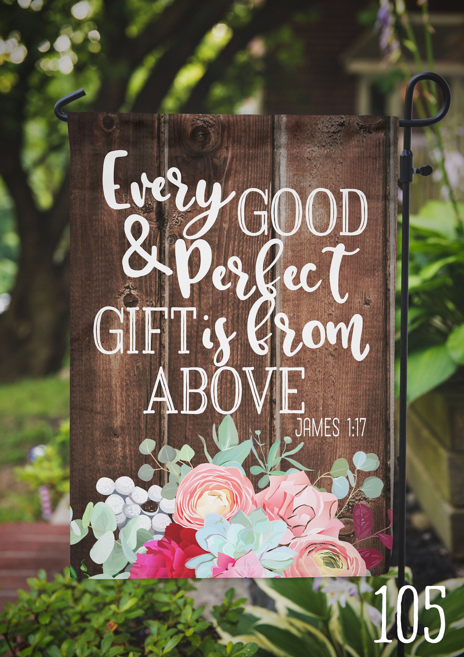 Garden Flag Religious Christian Bible Verse Outdoor Flag Etsy UK