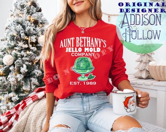 Sudadera navideña de la tía Bethany Jello Mold Company