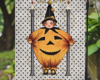 Garden or Mini Vintage Halloween Pumpkin Kid Outdoor Flag