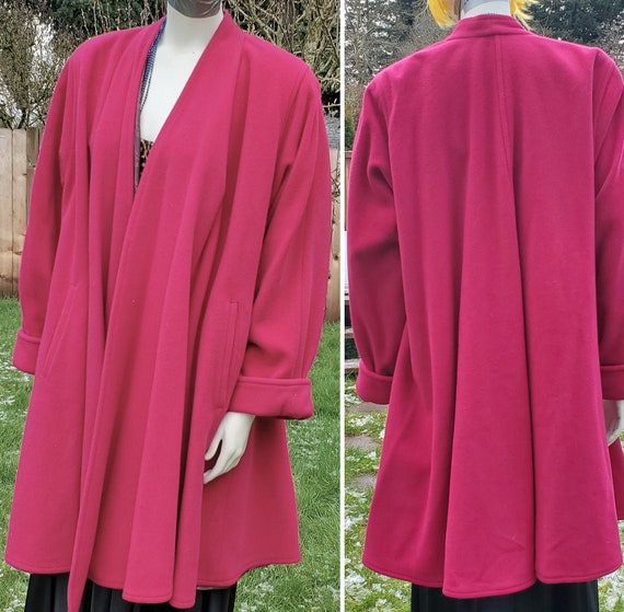 Beautiful & Perfect Bright Pink Coat / Cloak by M… - image 1