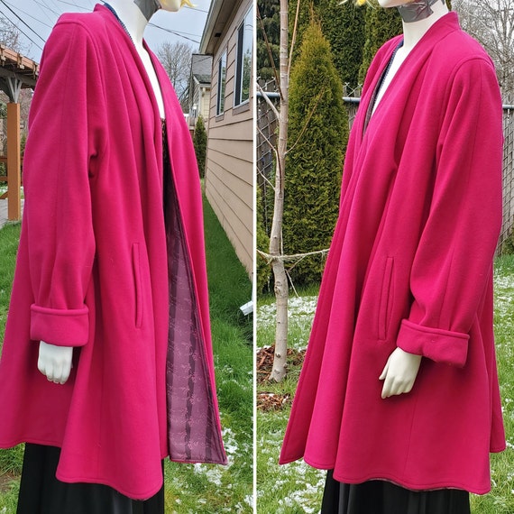 Beautiful & Perfect Bright Pink Coat / Cloak by M… - image 3