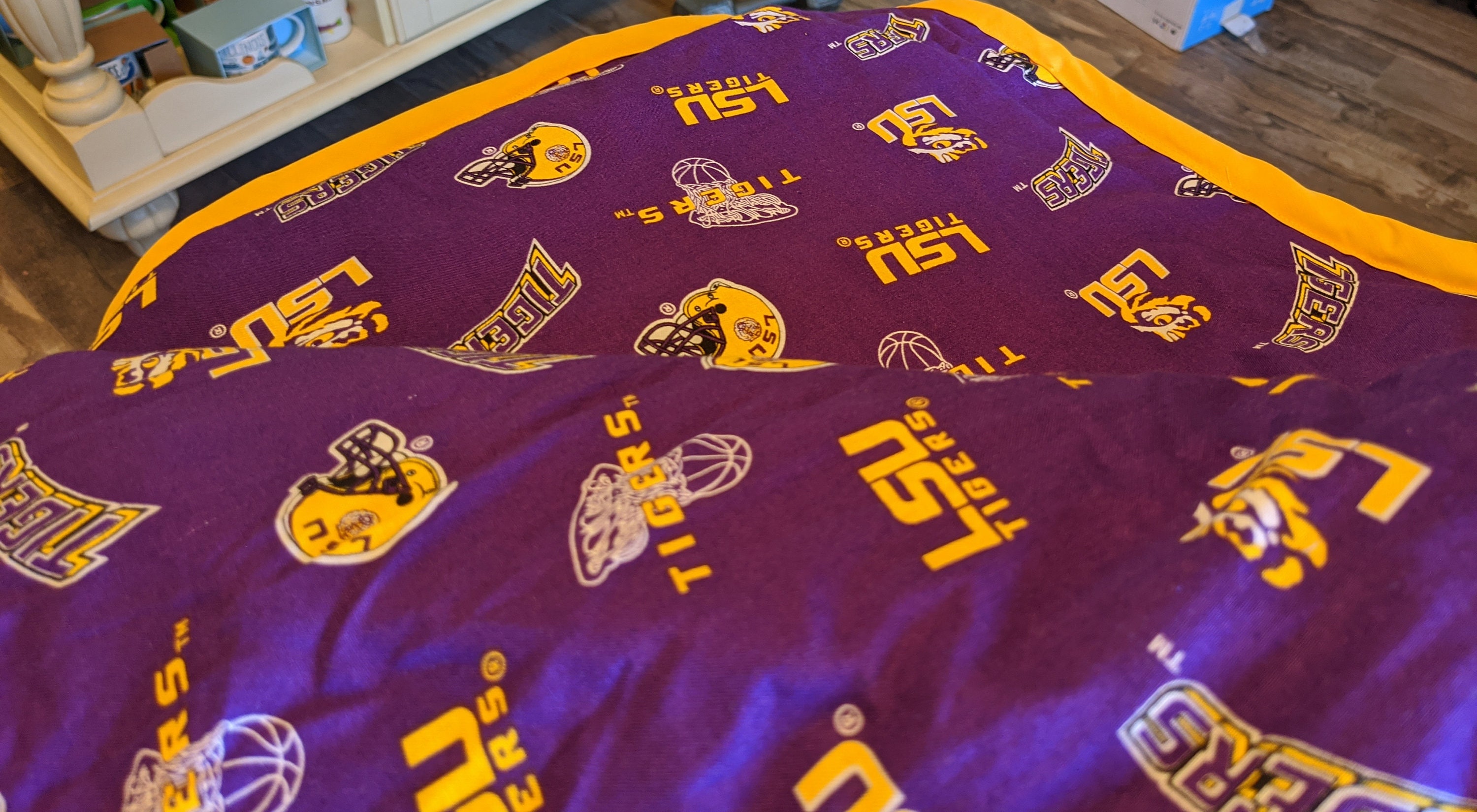 Handmade LSU Blanket Etsy
