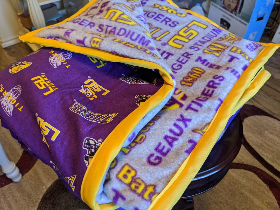 Handmade LSU Blanket Etsy