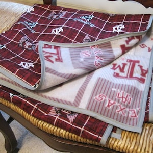Handmade Texas A & M University Blanket