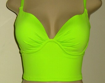 Short Tankini Swimsuit Top, Cropped Underwire Tankinis