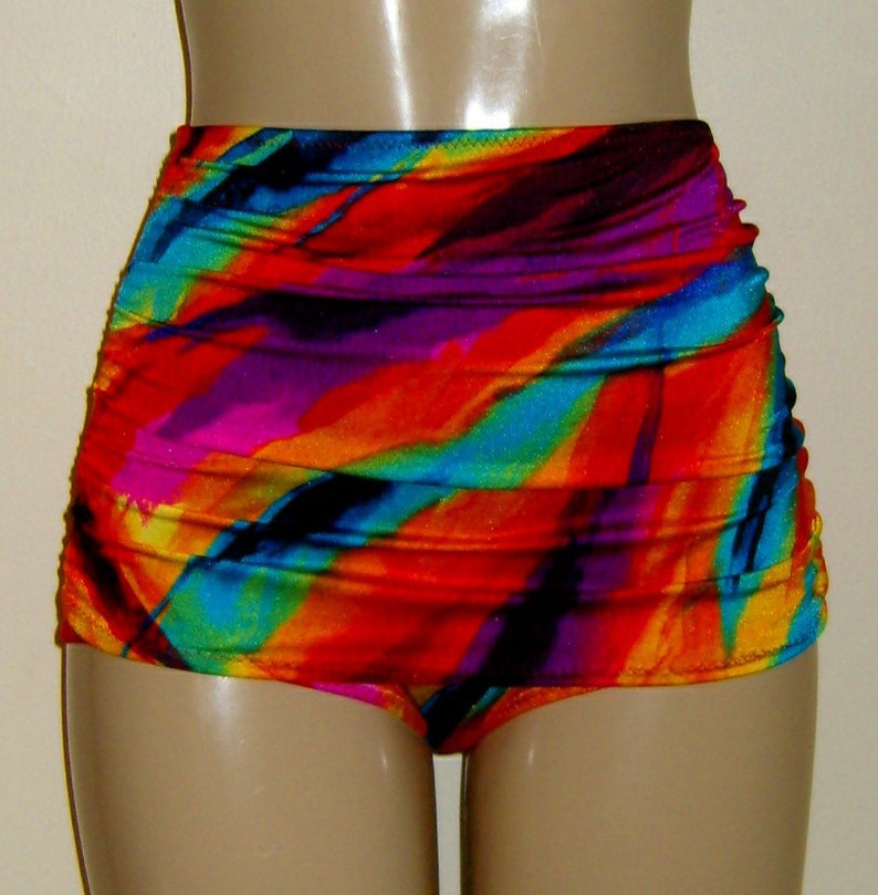 high waisted ruched swim skirt