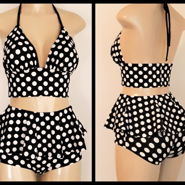 peplum tankini swimsuit