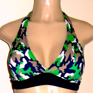 Women Seamed Halter Bikini Top, Swimwear Halter Tops, Fuller Bust Sizes, Custom Made swimsuits, Gift for her, Women