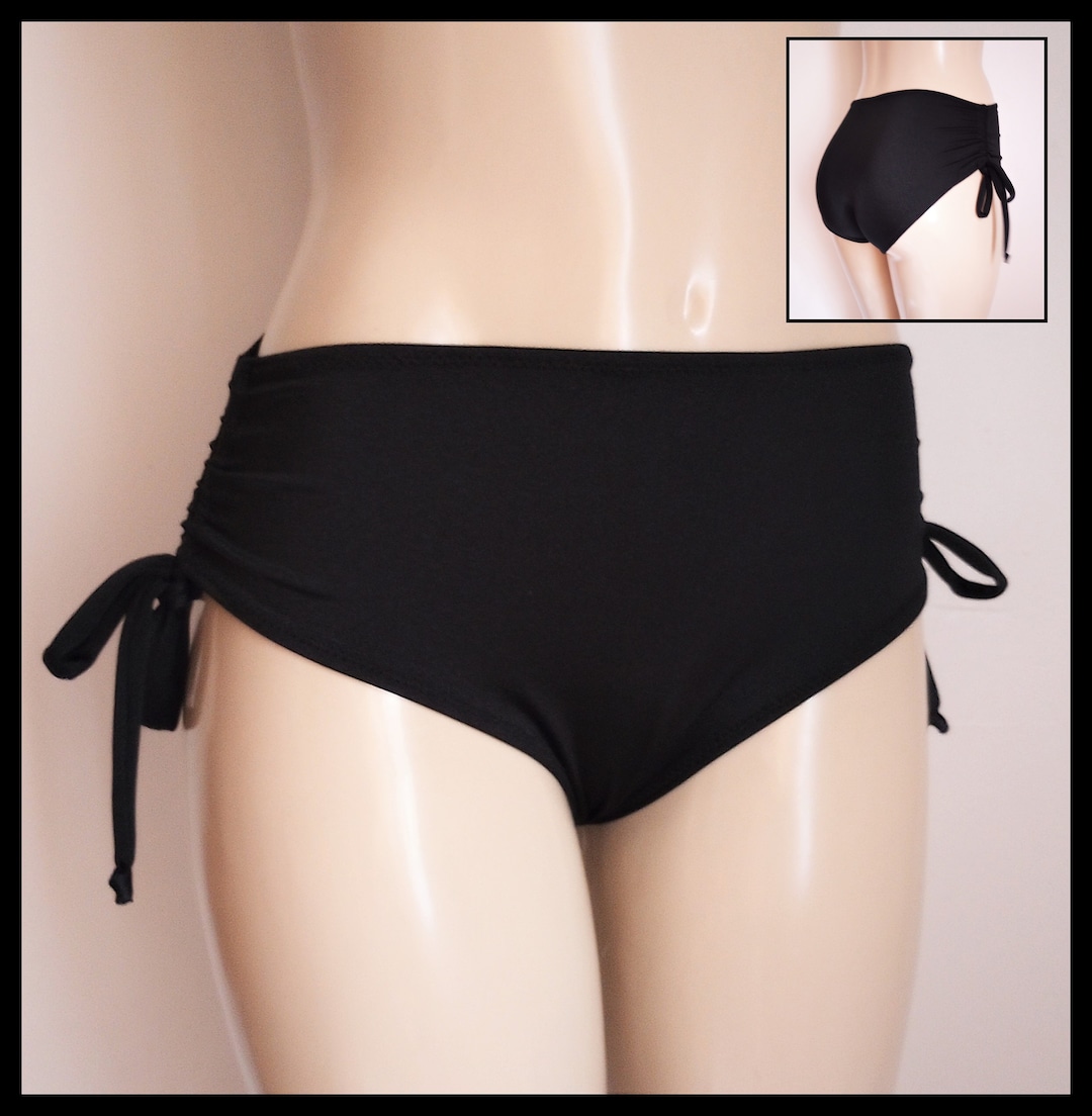 Drawstring Bikini Bottoms Low Rise Bottoms Adjustable Low Waist