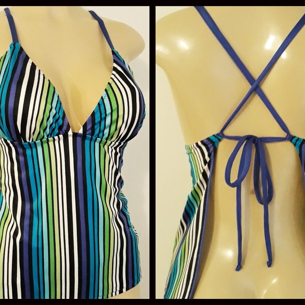 Open Apron Back Tankini Tops Swimsuit - Etsy