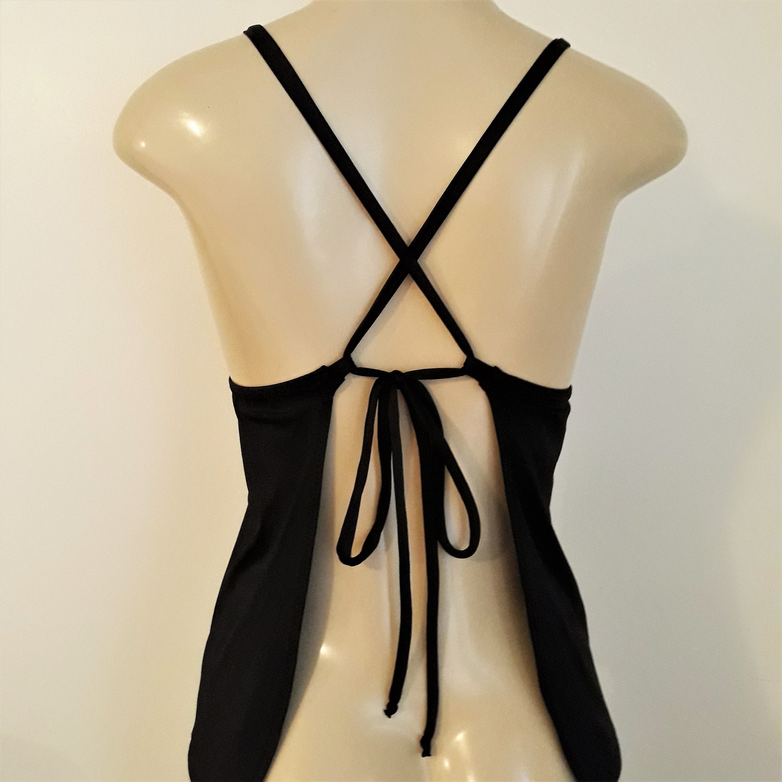 Tie Back Tankini Swimsuits Open Apron Back Tankini Tops Plus Etsy