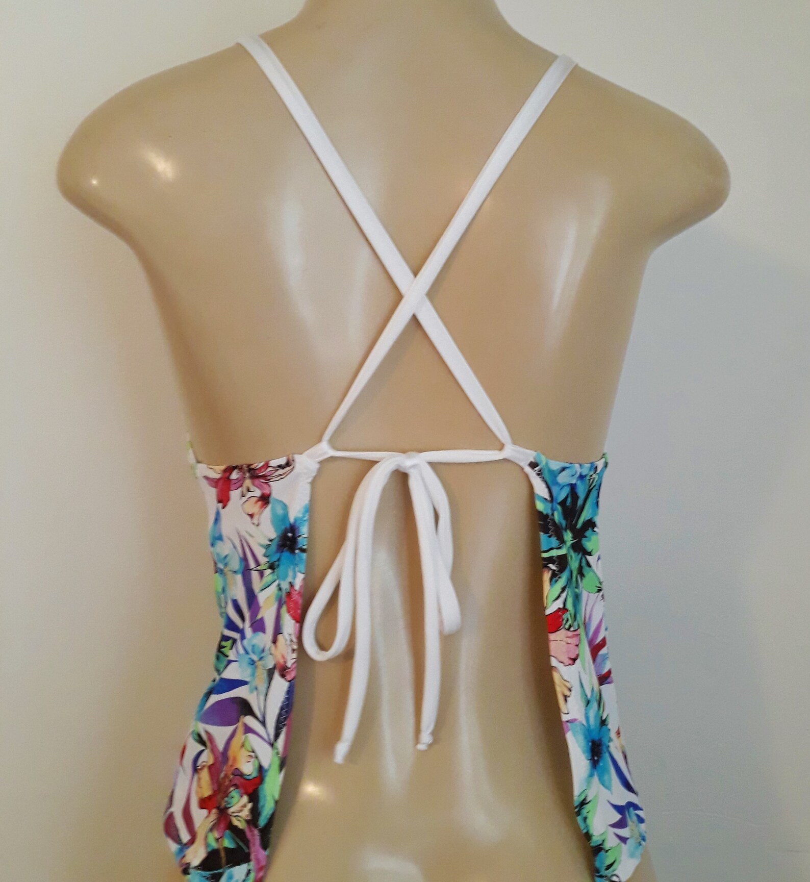 tankini with open tie back