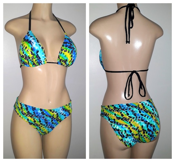 Triangle bikini tops low waist bikini bottom plain swimwear Etsy.