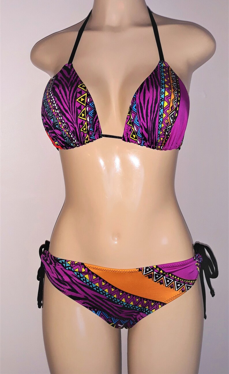 Triangle halter bikini top swimwear scrunched buttoms tie neck tie back bathing suits ruched rear swimsuits sale swimwear womens