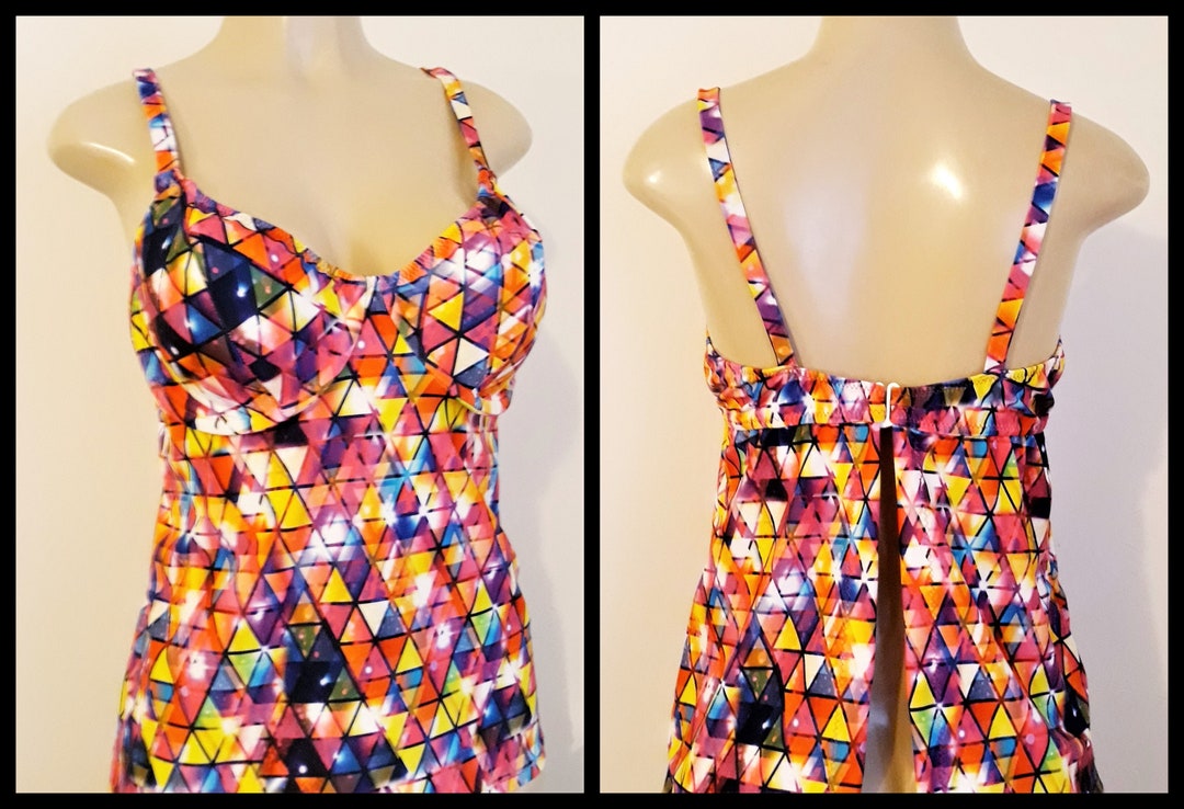 Open Back Tankini Top Apron Style Tankinis Underwire Etsy