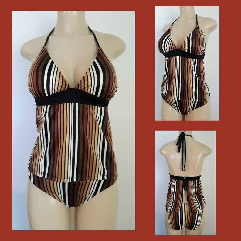 tankini with open tie back