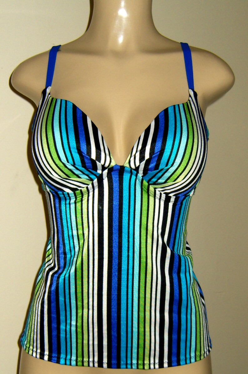 Underwire Tankini Swimsuit Push up Tankini Tops Open Back Etsy