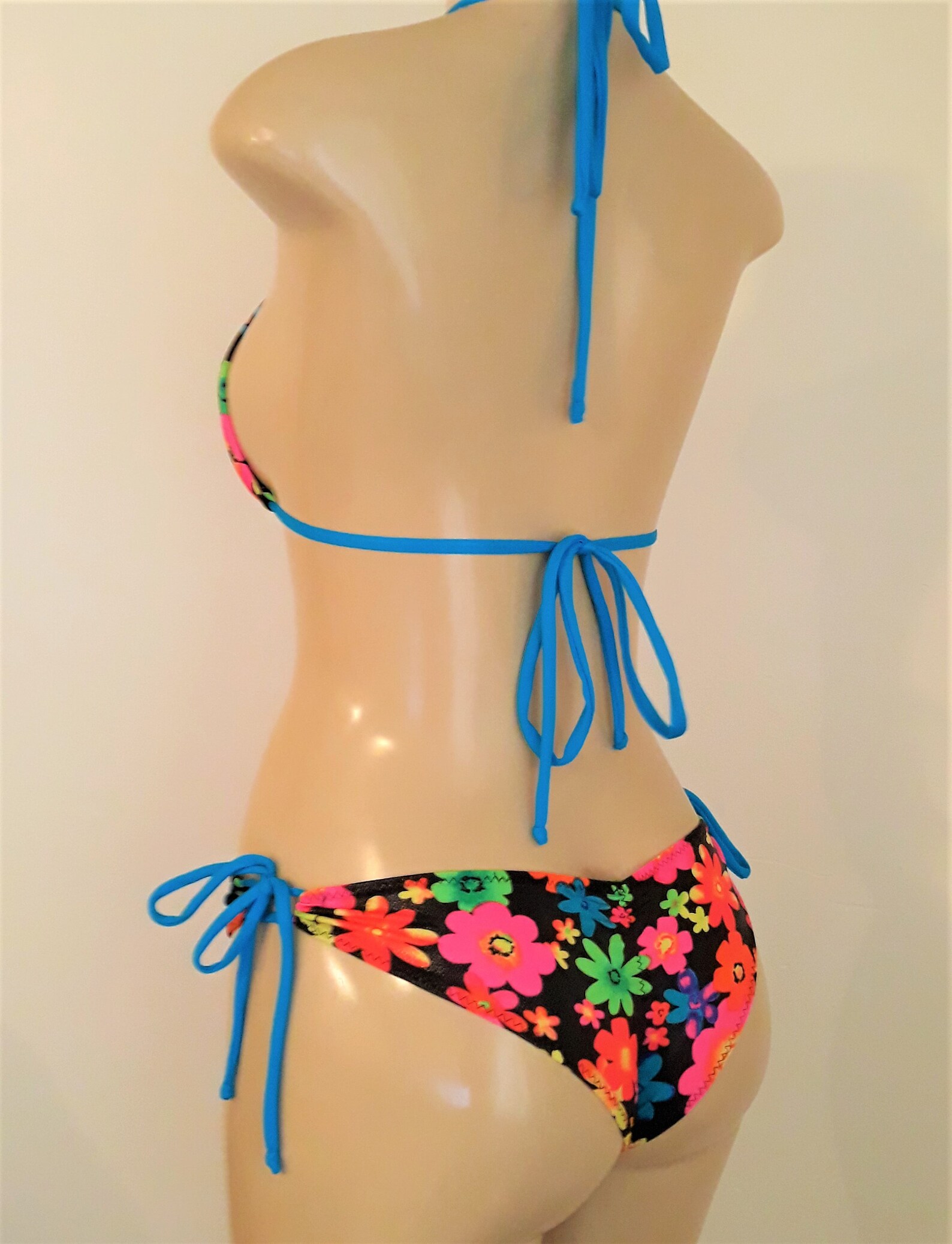 Floral Swimsuits Triangle Swimwear Top B Hipster Bikini Etsy