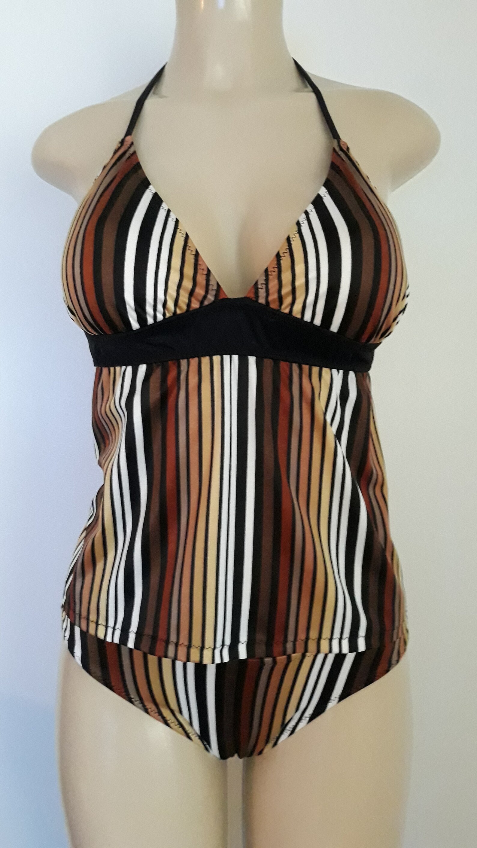 tankini with open tie back