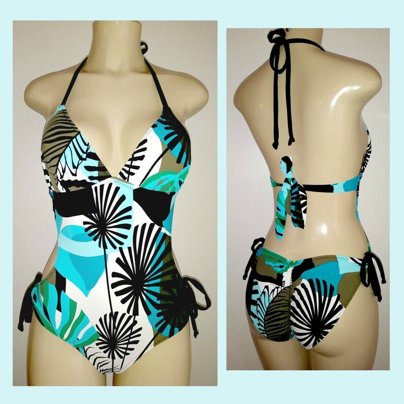 triangle top one piece swimsuit