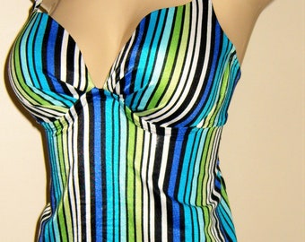 Push Up Tankini Tops, Underwire Tankini Swimsuit, Open Back Tankinis for Women, Tankini Bathing Suits, Long and Short Swimwear