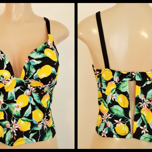 Underwire Tankini Swimsuit Push up Tankini Tops Open Back - Etsy