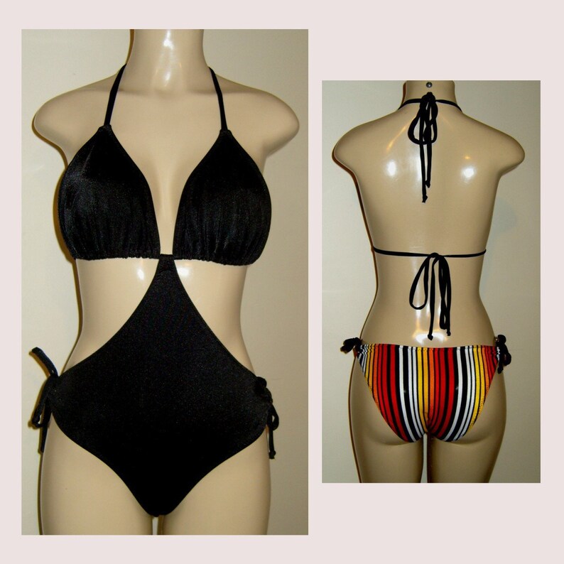triangle top one piece swimsuit