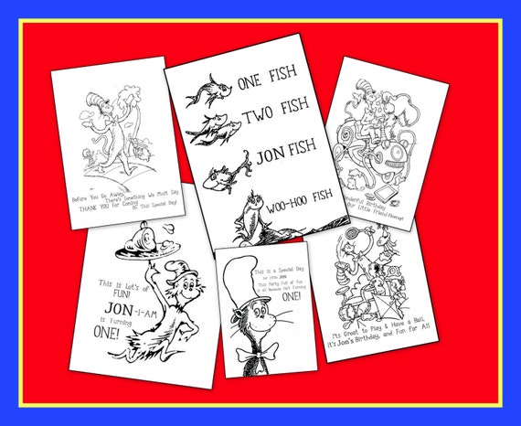 Dr. Seuss Personalized Coloring Book Emailed To You As a ...