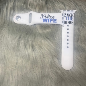Police wife Smart Watch Band with silicone ink