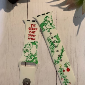 Mean green Smart Watch Band with silicone Ink