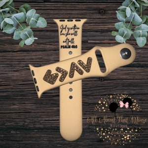 God is within her she will not fall Smart Watch Band with silicone ink