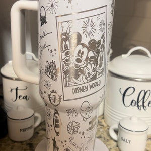 Mouse world signature 40oz engraved tumbler