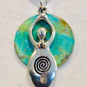 Goddess Patina Charm Necklace -