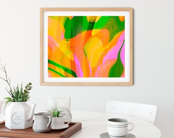 Modern Abstract Art Print - Abstract Floral Art - Flower Print - Gift for Mom