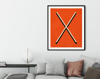 The Letter X Art Print - Alphabet Print