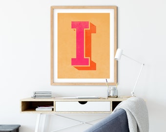 The Letter I Art Print - Typographic Print