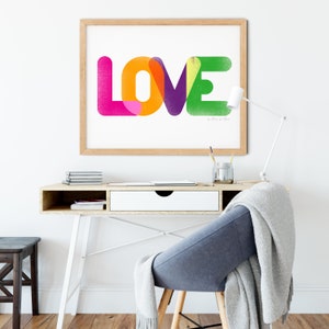 El amor es amor es amor Impresión tipográfica
