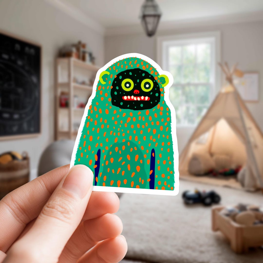 Large Monster Sticker - Oskar the Woollybooger | for Kids, Teens ...