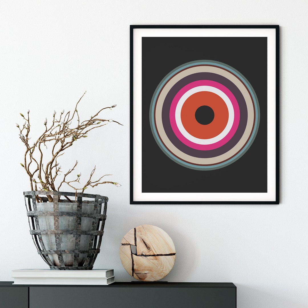 Target Art Print - Colorful Circle Rotorelief - Etsy