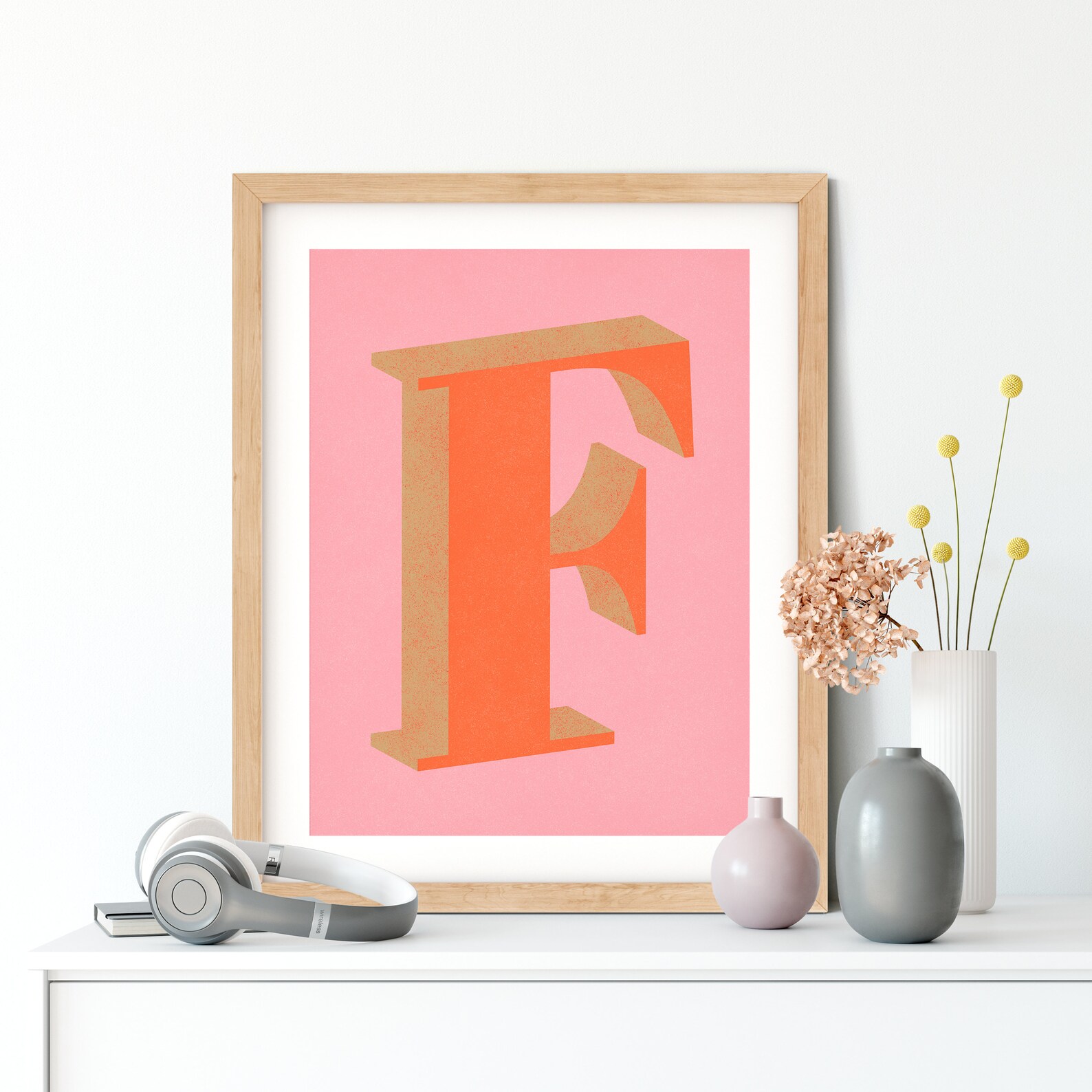 The Letter F Art Print Typographic Print Alphabet Print - Etsy