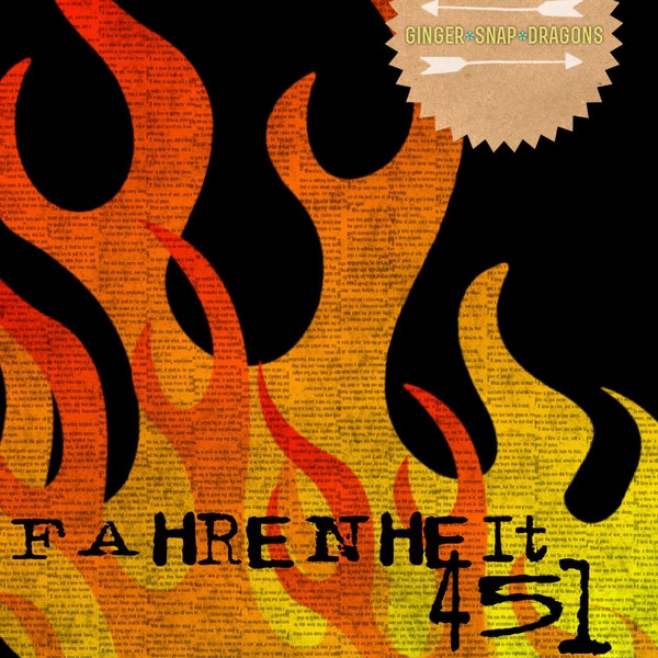 Fahrenheit 451 Minimalist Book Art Printable 8x10