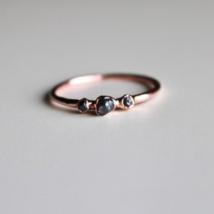 Black Diamond Copper Ring | Diamond Ring | Engagement Ring | Black Diamond | Wedding Ring | Diamond Ring