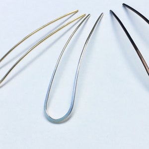 Medium Hair Fork | Brass Hair Fork | Large Metal Hair Pin | Bun Holder | Handmade Brass Hair Pick | Modern Hair Accessories | Boho